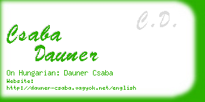csaba dauner business card